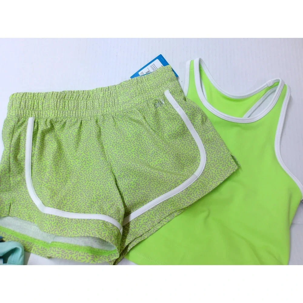 DSG Girls‎ Lime Green Momentum Tank and Stride Shorts 2-Pc Set S /#26489